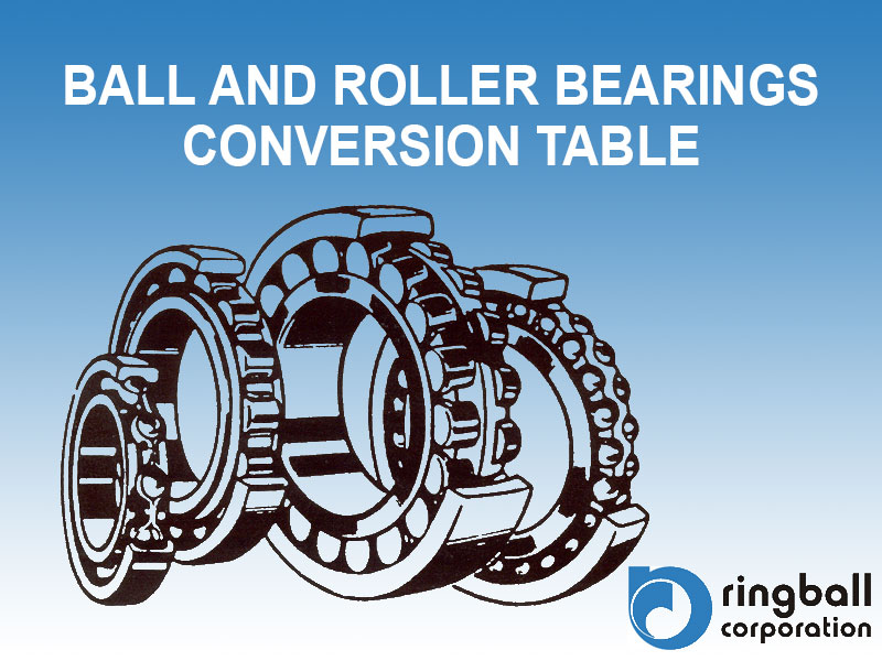 Ball and Roller Bearings Conversion Table Catalogue Cover